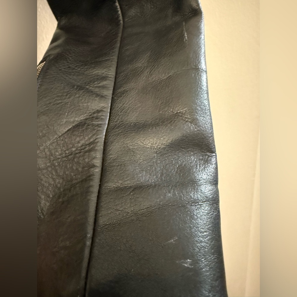 Milwaukee Black Moto Leather Jacket Women's Size Large - Picture 7 of 10
